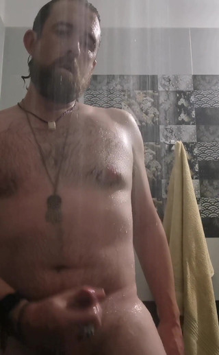 Dirty Talking Guy: Shower time cock stroking - I want you to cum with...