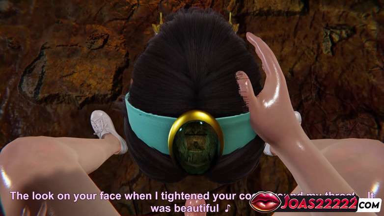 Joas22222: Соблазнительная Jasmine в 3D хентай - минет, дрочка на столе и сидение Irrumatio трах в рот с камшотом на лицо
