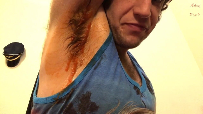 Adam Castle Solo: Peluda adoração de axilas gay joi compilação
