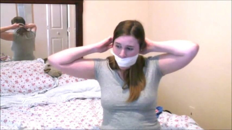 Selfgags classic: Alex plays a damsel - part 2: Captured &amp; sock gagged