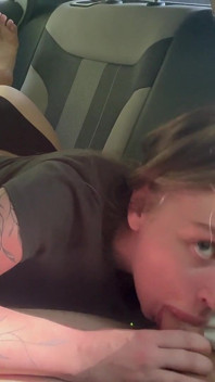 1st Footjob in the Car