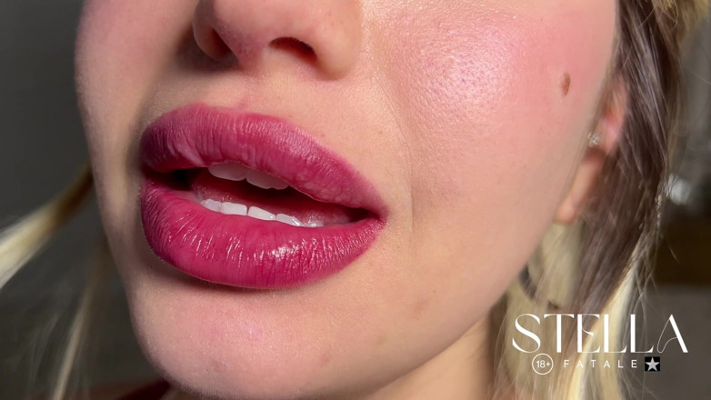 Stellafatale: Raspberry - Lip Trembling Red Lipstick - Slow Motion