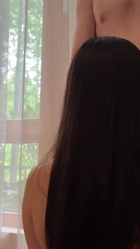 Standing Doggy Next to Window with Slutty Chinese Big Creampie