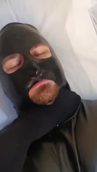 3 mistress dominating slave in straitjacket