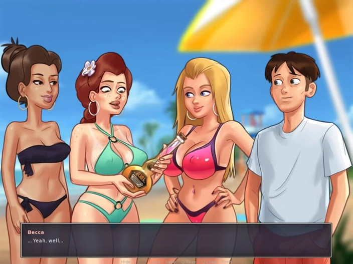 Miss Kitty 2K: Summertime Saga si masturba con l'aiuto della matrigna-parte 77 di Misskitty2k
