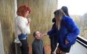 Lady Mesmeratrix Official: Three femdom chicks smoking and using him as ashtrey