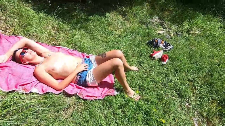 bekycarril: Another surprise blowjob in the forest