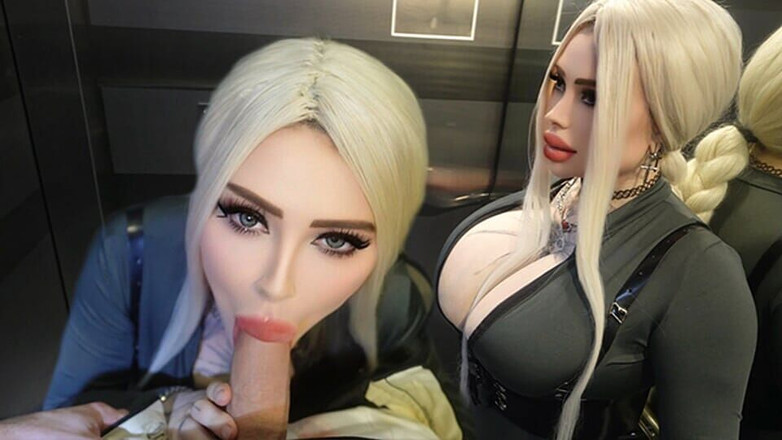 Peachgardens: Asansörde bir yabancıyı sert sikiyor, evde komşusuyla seks