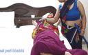 Desi Pari Bhabhi: Desi Kamwali Bai visto l'erezione del proprietario, strofinata con una...