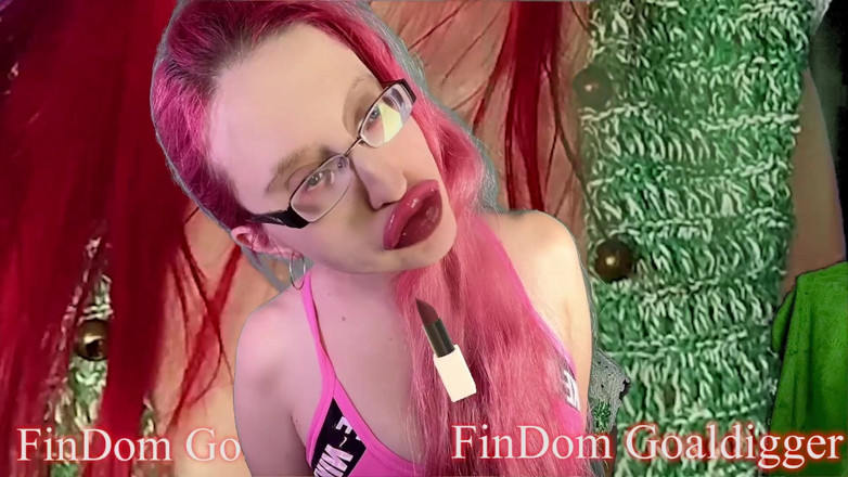 FinDom Goaldigger: Lipstick transformation