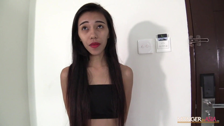 Monger In Asia: Ultra thin Asian whore inseminated and bred