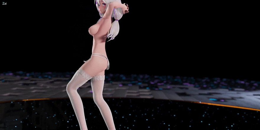 MikuMotion: [MMD] Pakaian dalam pakaian dalam coklat; Stoking Putih; Kasut tumit...