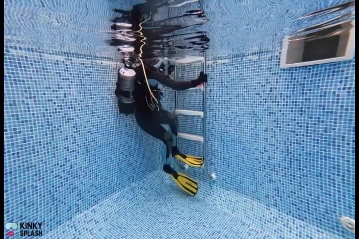 UKCuteGirl Lucy Lauren: Scuba Agent Lucy Returns Underwater Diver Searches for Secret Device