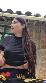 Latina Teen Flashing Boobs
