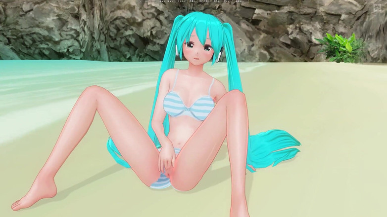 H3DC: 3D Hentai Hatsune Miku si diverte sulla spiaggia (parte 1)