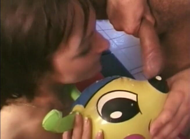 Alfacontent: Brunette teen gives blowjob and gets her tight ass fucked...