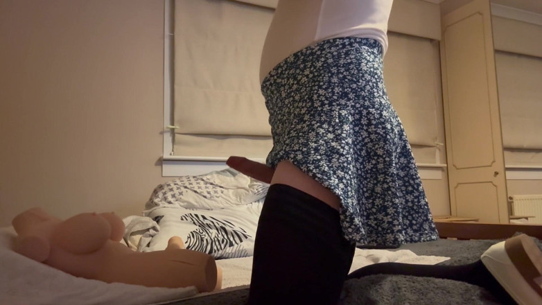 prostate_play: Prostate_play - Crossdresser with Trans Doll