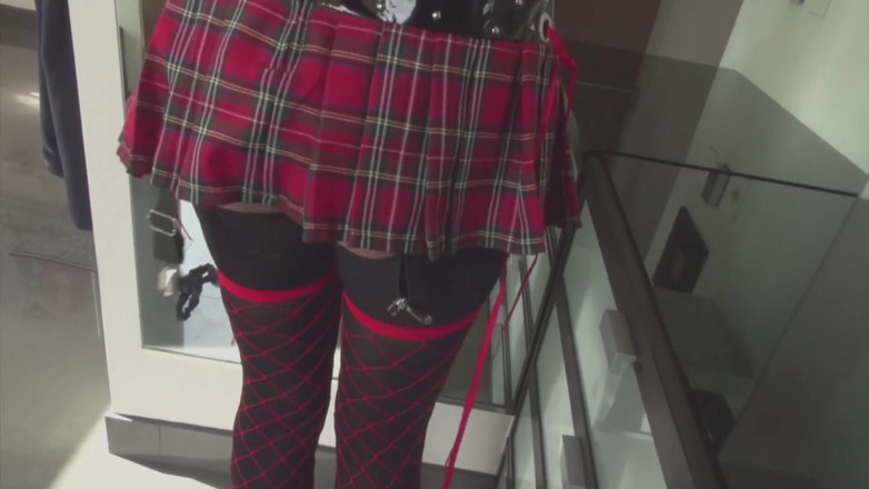 Dark Alley Orgy: Two super horny chicks are getting fucked in their assholes