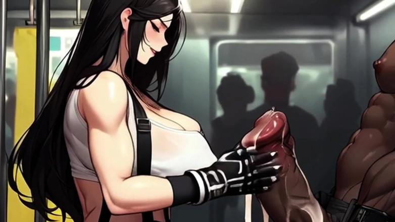 Spicy Toons: Tifa Searches for Dick on the Train