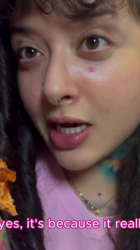 Du bist in der Pizzaschachtel dieses Riesen gefangen und wirst verschlungen.