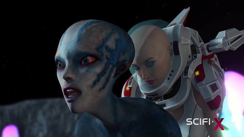 SciFi-X transgender: Sex sexy extraterestru pe exoplanetă! Un extraterestru este futut de...