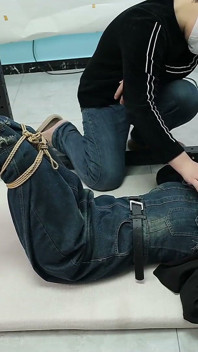 My Girlfriend Was Tied to an Iron Frame, Her Bare Feet Suspended and Tickled