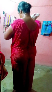 Saree Dropping After Bath Sfw