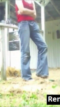 Locked out, gardening peeing in jeans accident