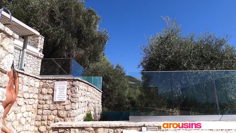 Arousins: 19yo Creampie Breeding After Pool Swimming