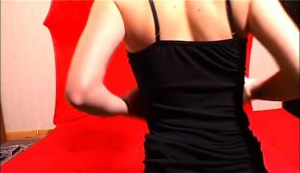 European Classics: She loves teasing with her black lingerie