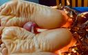 Queenyroxy: Heiße BBW MILF gibt footjob und sperma auf füße zusammenstellung