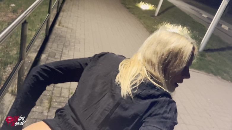 Miley Weasel: Horny Slut Fucked in the Middle of the Train Station!!