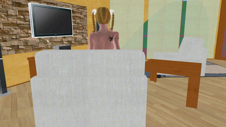 RenderLust: Geanimeerde 3D lesbische porno - prachtige tiener op stoel, rijpe vrouw likt...