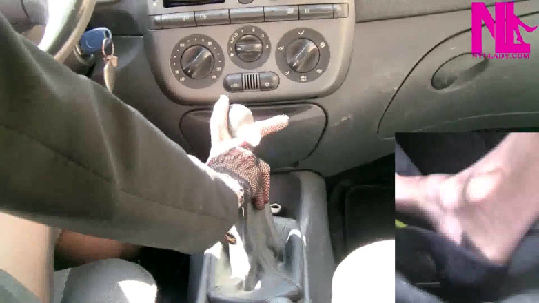 Nyllady: Sensual Treat of Shift Stick in Black Pumps with Sexy...