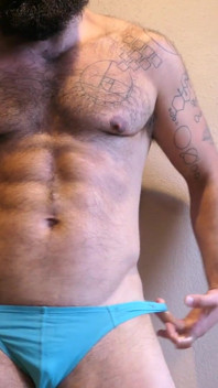 Teasing with My Blue Thong
