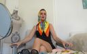 Lady Victoria Valente: 4 satin cloths fitting with jerk off game