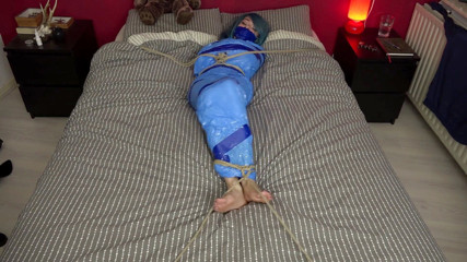 Restricting Ropes: Luna Grey - mummified on bed