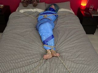 Restricting Ropes: Luna Grey - mummified on bed