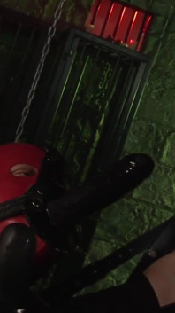 In the basement the MILF mistress fucks the slave's willing cock