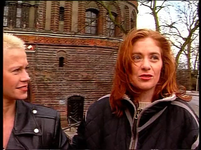 Lucky Cooch: Pretty girls giving an outdoor interview