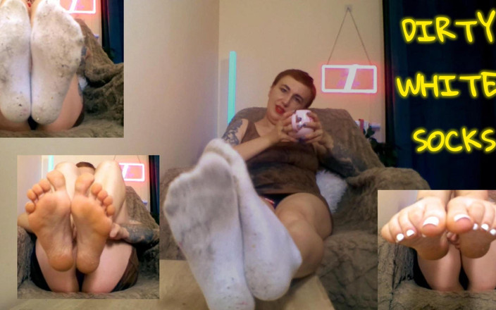 Lady_Angela: Lady Angela Pixie Vlasy Dirty White Ponožky