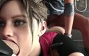 GameslooperSex: Claire Redfield lubi się pieprzyć z dwoma kutasami - animowane porno