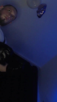 Straight Alpha in Suspenders with Leather Gloves