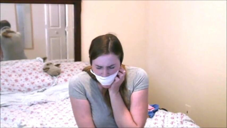 Selfgags classic: Alex plays a damsel - part 2: Captured &amp; sock gagged