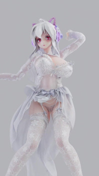 [mmd] zwakke T-ara bruidsliefde witte zijden trouwjurk