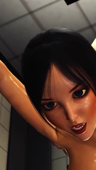 Crazy chef bangs a sexy cuffed brunette with many boobs in prison