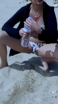 Anastasia Kass Peeing on the Beach