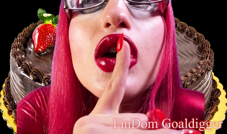 FinDom Goaldigger: Transformación de labios grandes rojos