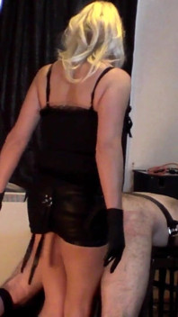 Whipping and Slave Taking My Cock