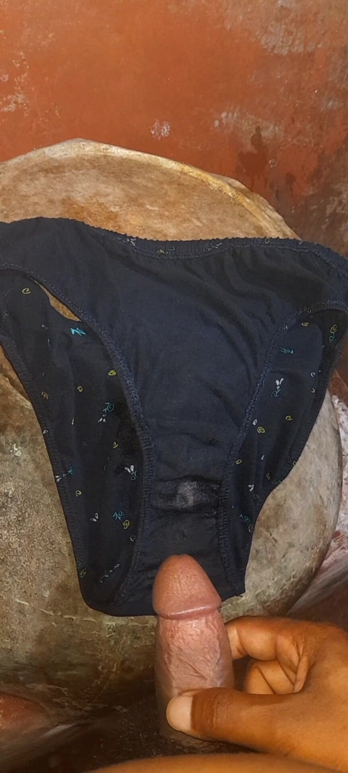Smith86183: Indian Boy Cumshot on His Girlfriend's Panties